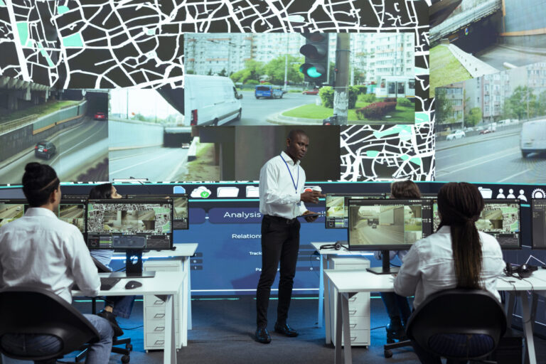 Operator monitoring building systems from a control room