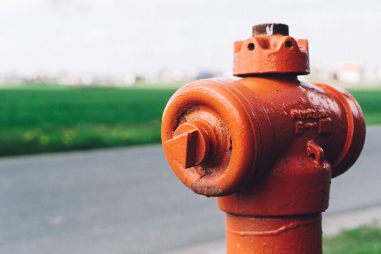 Close-up of a fire hydrant outlet