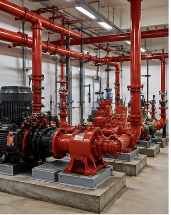 Fire pump room in an Indian industrial facility